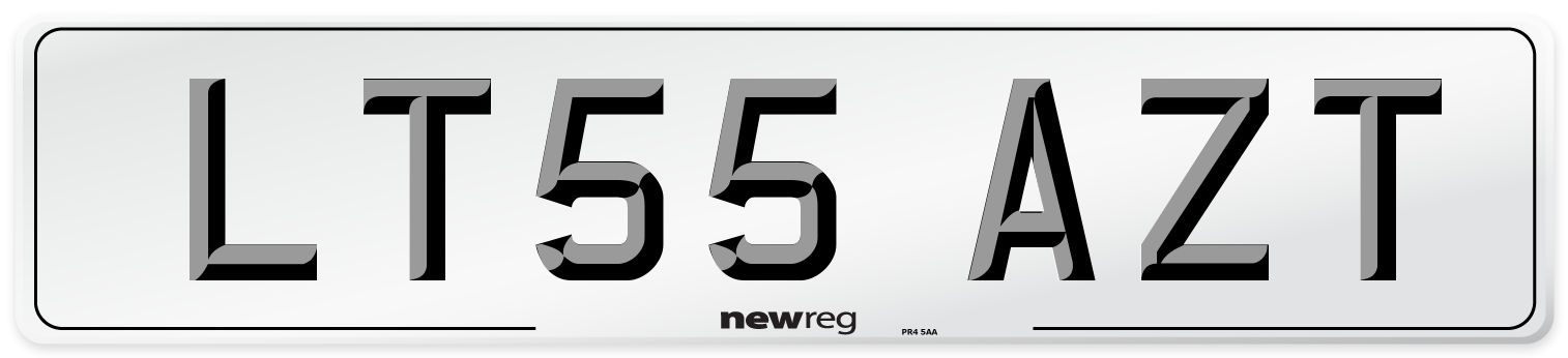 LT55 AZT Number Plate from New Reg